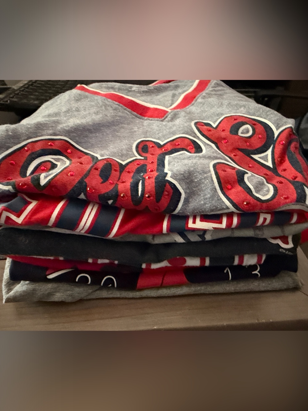 Boston Teams/RedSox and Patriots Women’s Shirts, 8 shirts, EUC